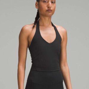 Lululemon black align halter tank size 14